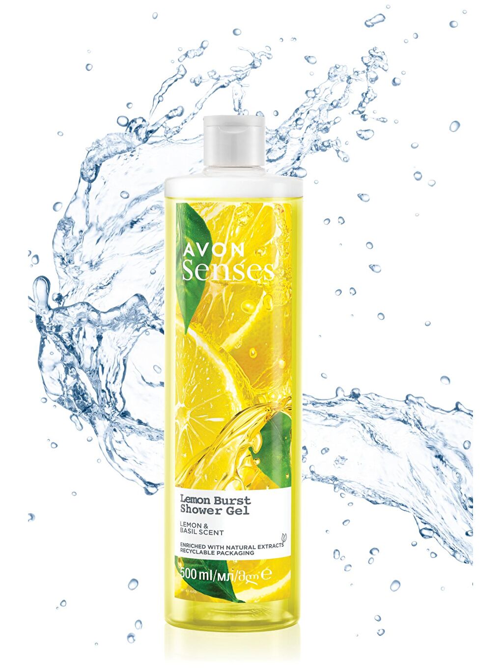 AVON Renksiz Senses Lemon Burst Limon ve Reyhan Kokulu Duş Jeli 500 Ml.