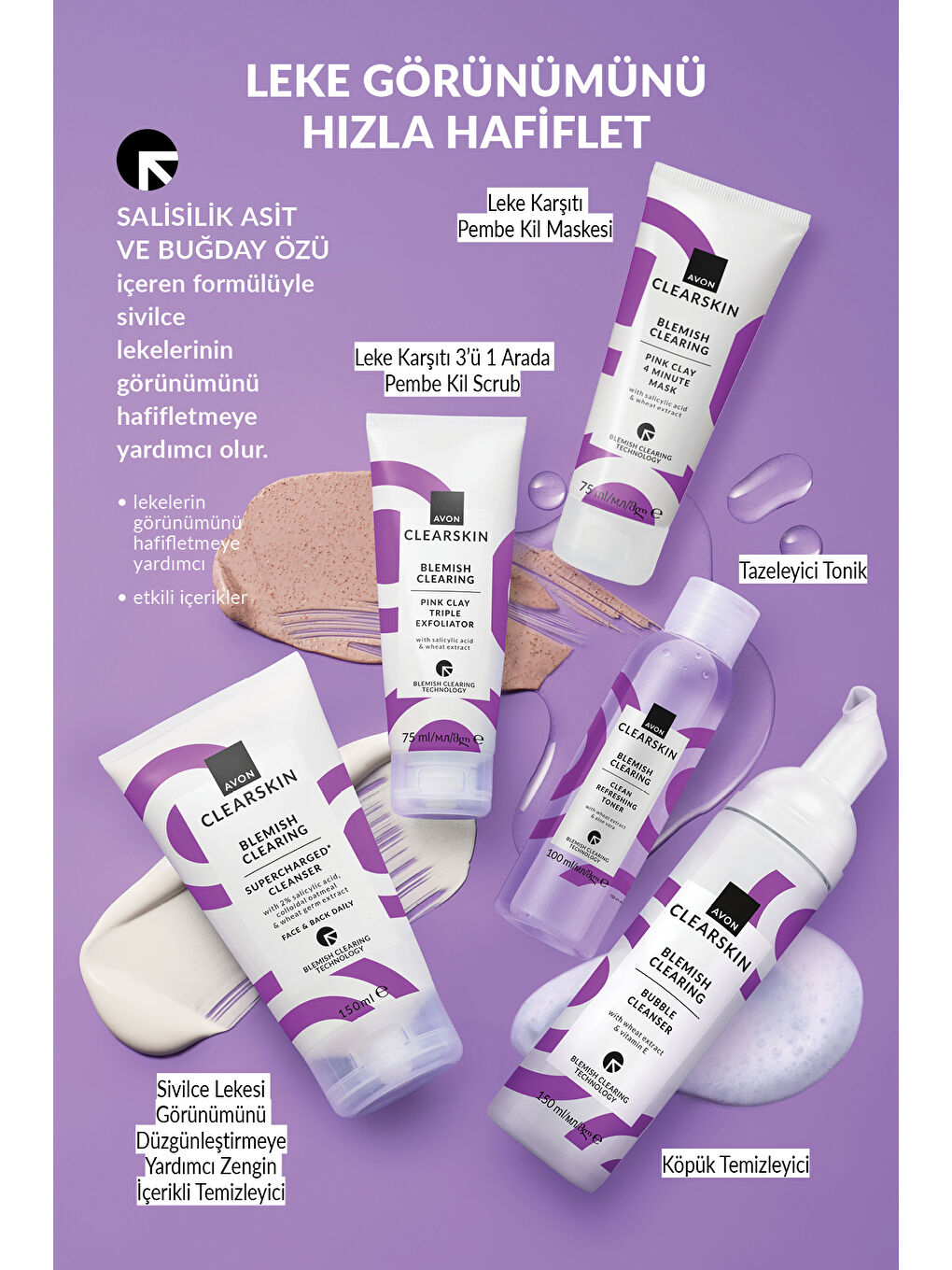 Clearskin Blemish Arındırıcı Köpük Temizleyici  150 Ml. Üçlü Paket-2