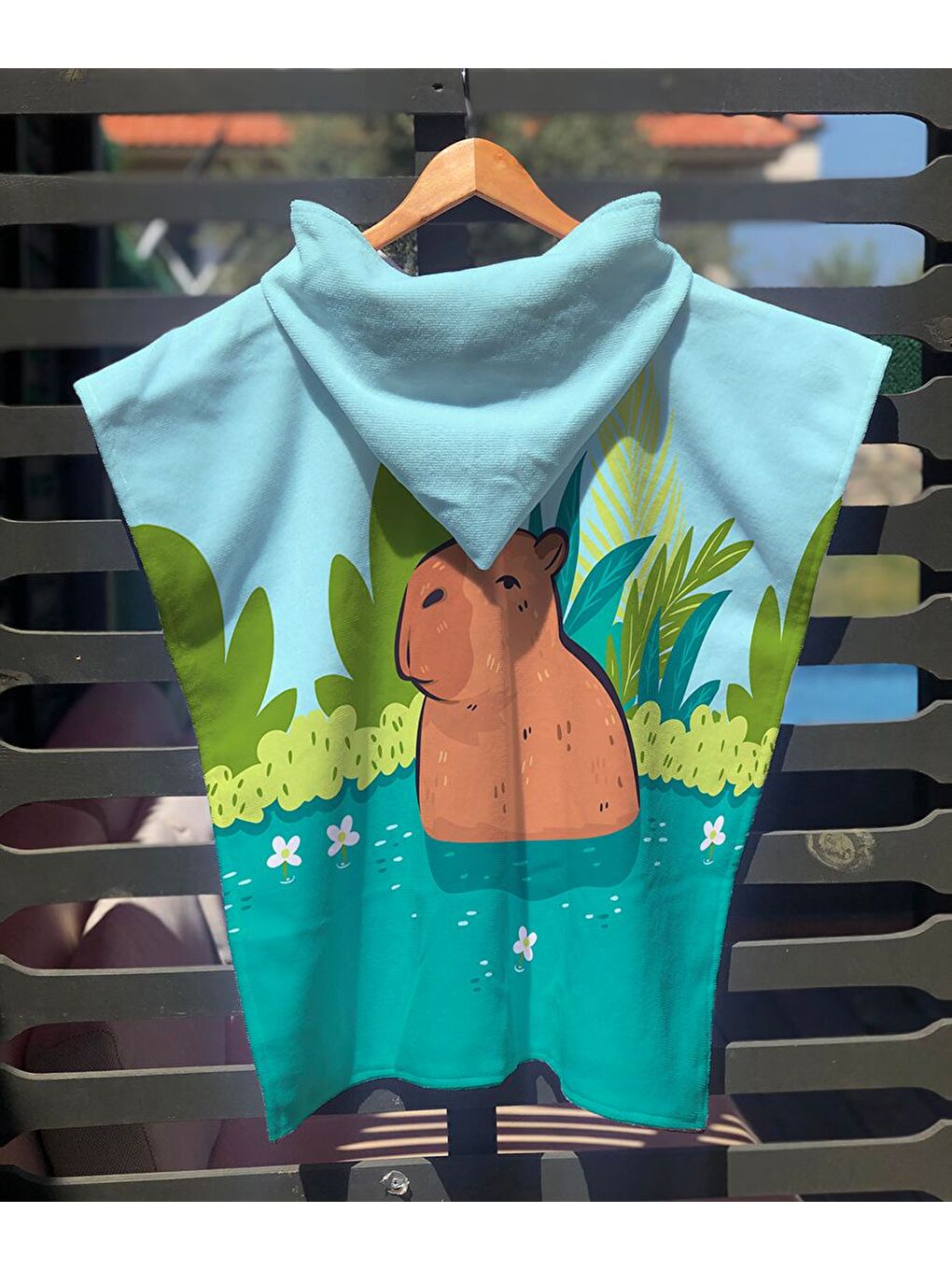 Karışık Desenli Baskılı Panço Havlu 60x60 cm Yumuşak Pamuklu Polyester Dijital Baskılı-1