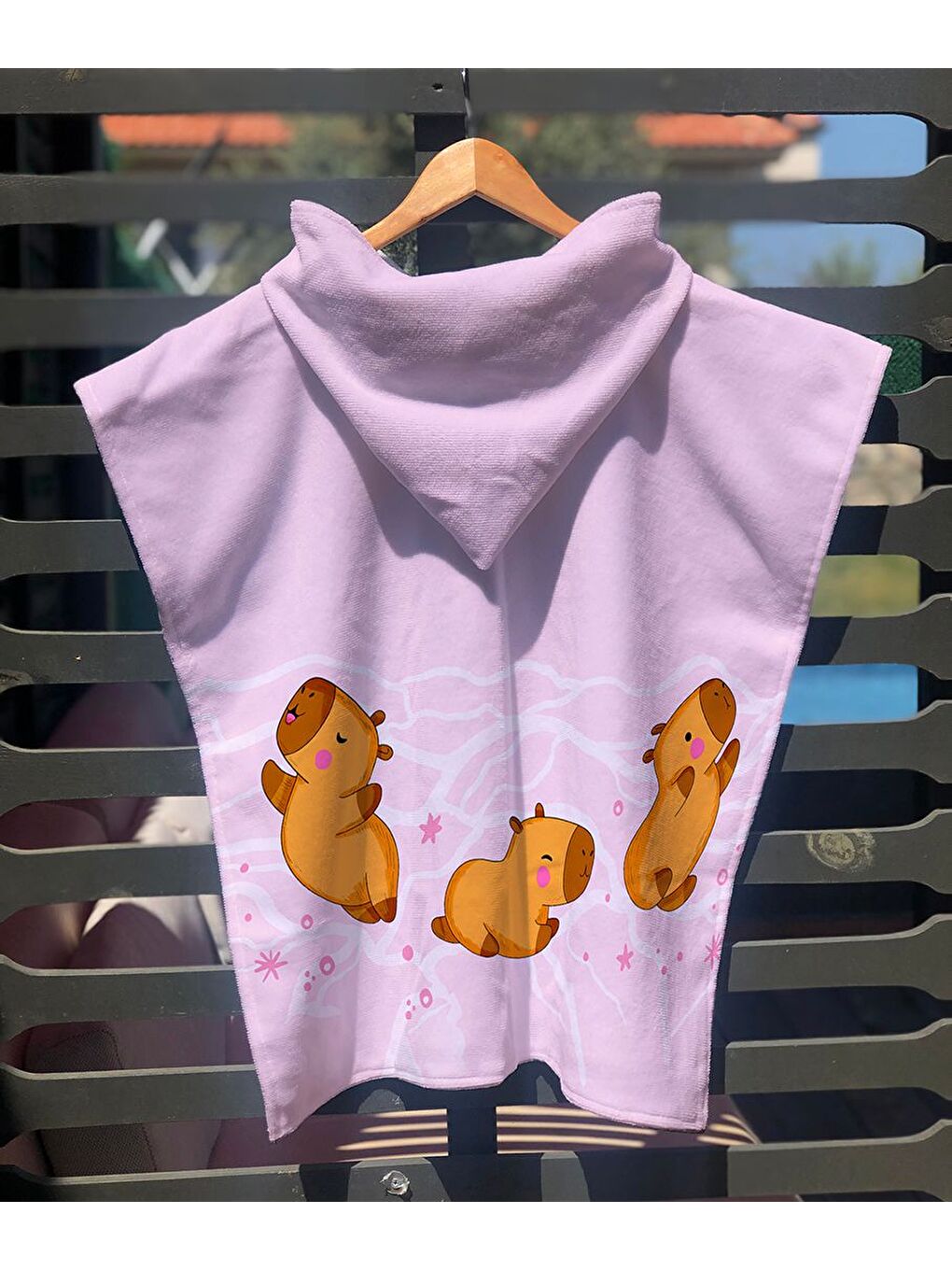 Karışık Desenli Baskılı Panço Havlu 60x60 cm Yumuşak Pamuklu Polyester Dijital Baskılı-1