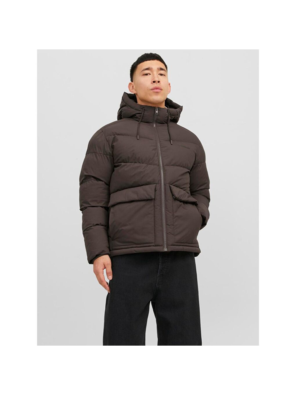 Vesterbro Puffer Sn Erkek Kahverengi Kapüşonlu Şişme Mont-1