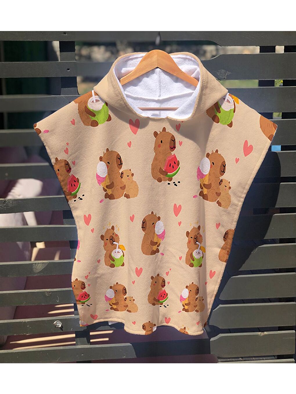 Karışık Desenli Baskılı Panço Havlu 60x60 cm Yumuşak Pamuklu Polyester Dijital Baskılı