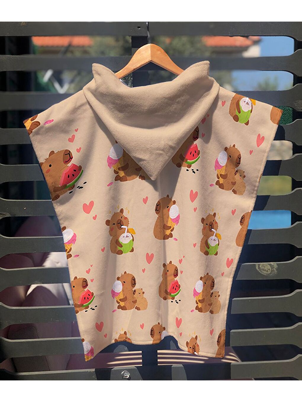 Karışık Desenli Baskılı Panço Havlu 60x60 cm Yumuşak Pamuklu Polyester Dijital Baskılı-1