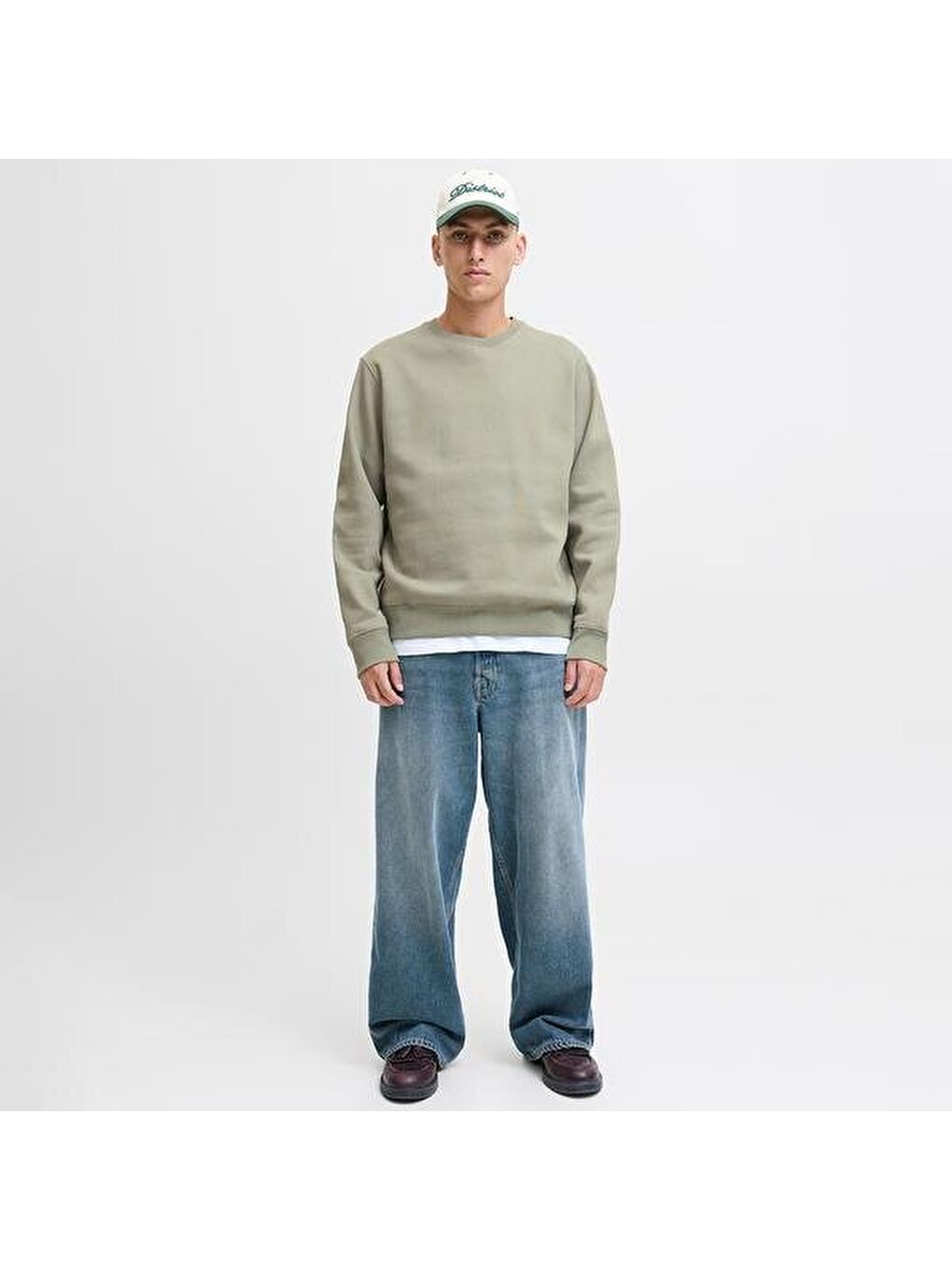 Jack&Jones Star Basic Erkek Bej Sweatshirt