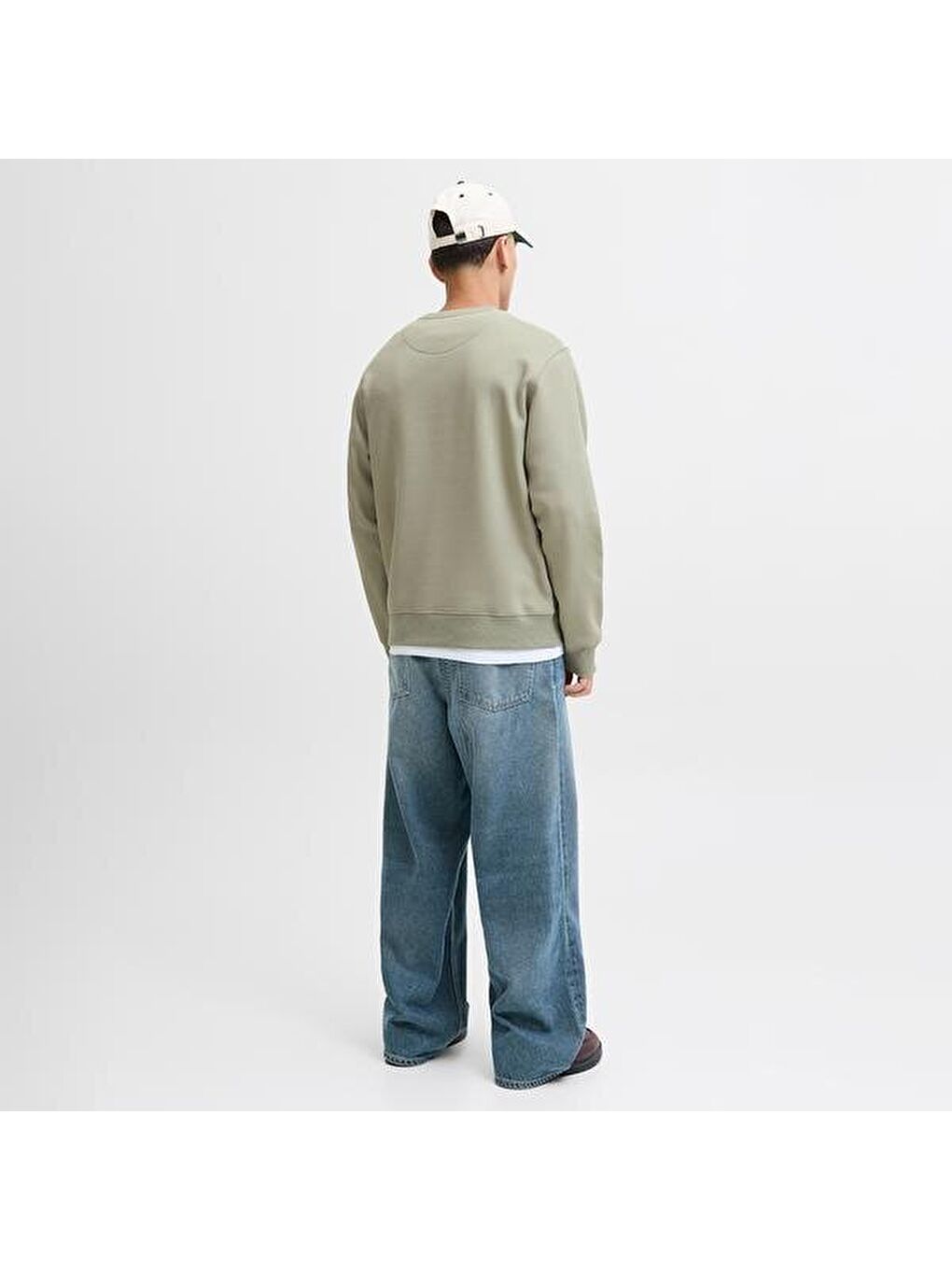 Jack&Jones Star Basic Erkek Bej Sweatshirt-1