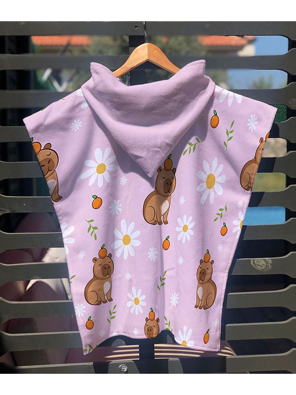 Karışık Desenli Baskılı Panço Havlu 60x60 cm Yumuşak Pamuklu Polyester Dijital Baskılı-1