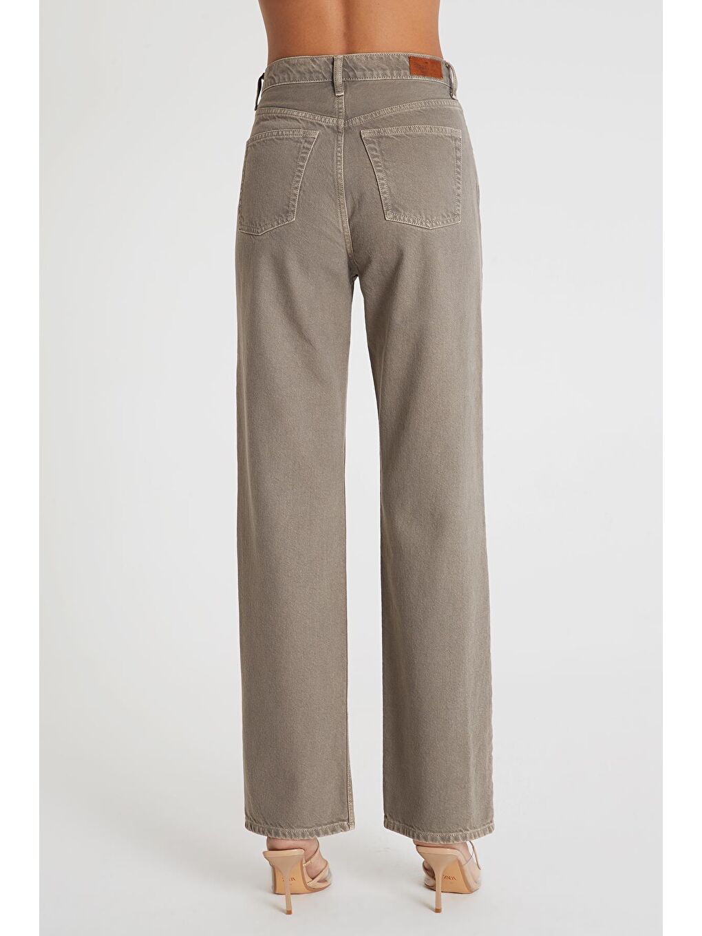 Bej Diana Vizon Yüksek Bel Dad Straight Fit Jean Pantolon C 4517-033-3