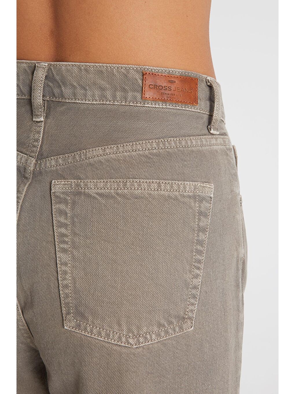 Bej Diana Vizon Yüksek Bel Dad Straight Fit Jean Pantolon C 4517-033-4