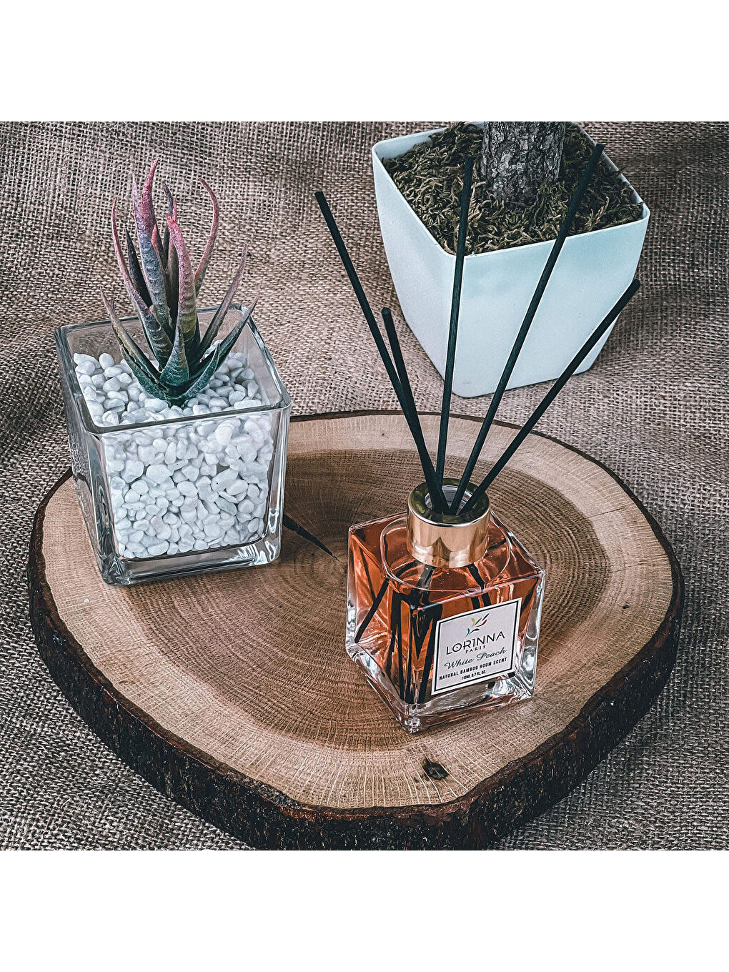 Renksiz White Peach Çubuklu Oda Kokusu - Şeffaf - 110 ml