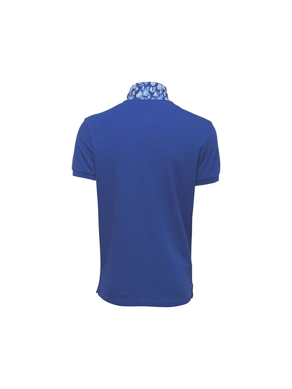 Lacivert Yelken Mavi Erkek Polo Yaka %100 Pamuk Tişört-2