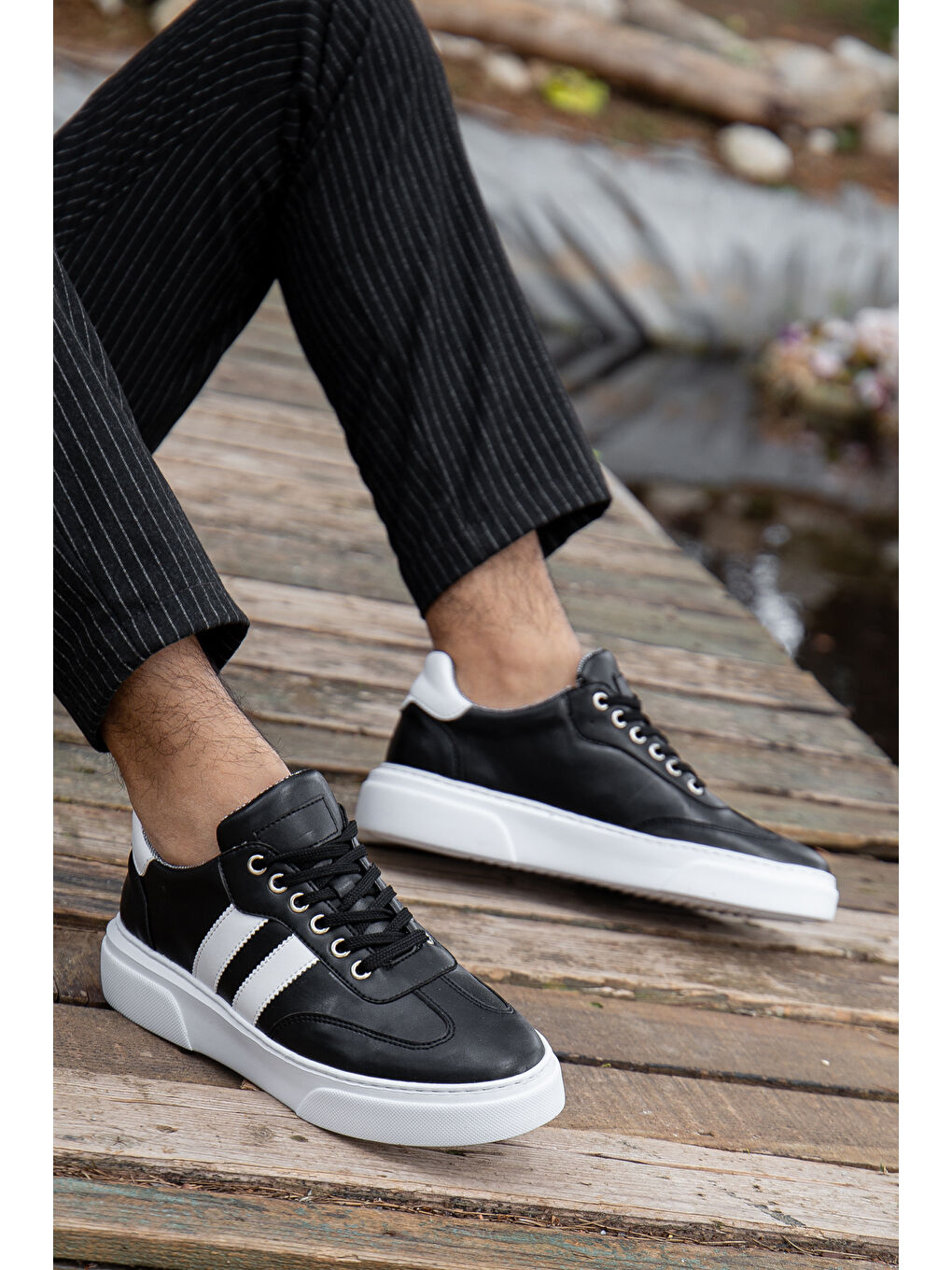 Siyah Saphiro Günlük Ortopedik Erkek Sneaker Spor Ayakkabı