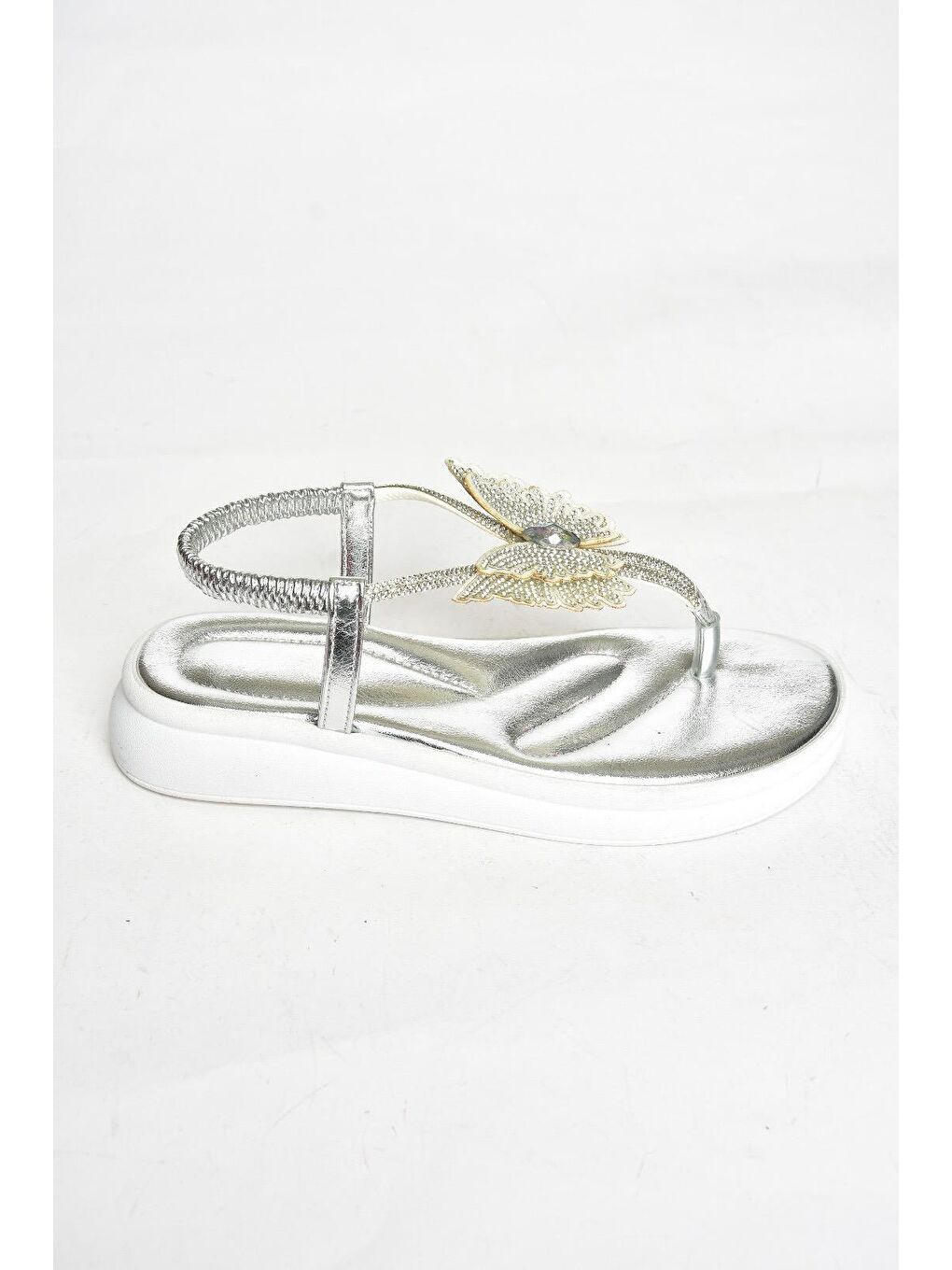 Gri S4040860 Gümüş Kadın Sandalet-1