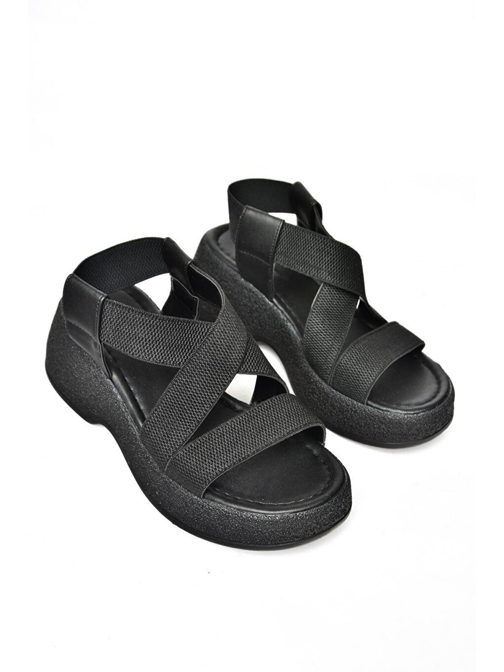 S9960480 Siyah Kadın Sandalet-2