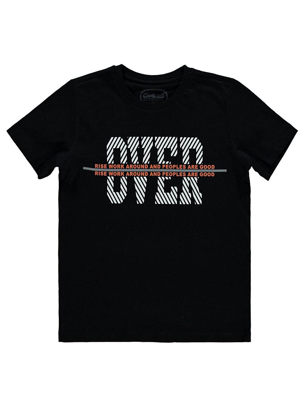 Boys Erkek Çocuk Tişört 10-13 Yaş Siyah