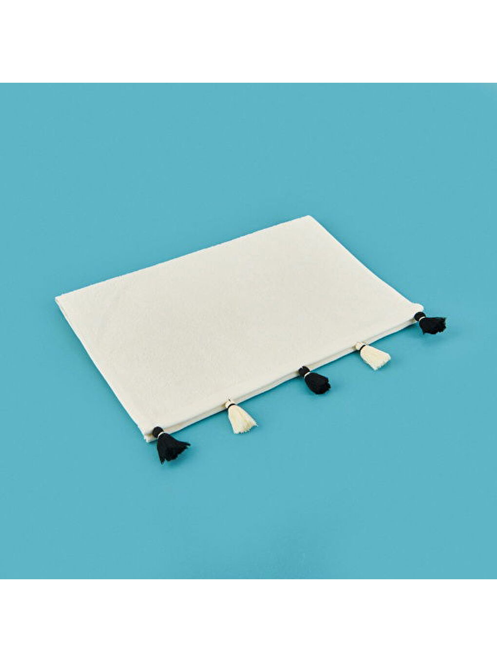 Soft Thea Püsküllü El Havlusu - Beyaz - 30x40 cm-2