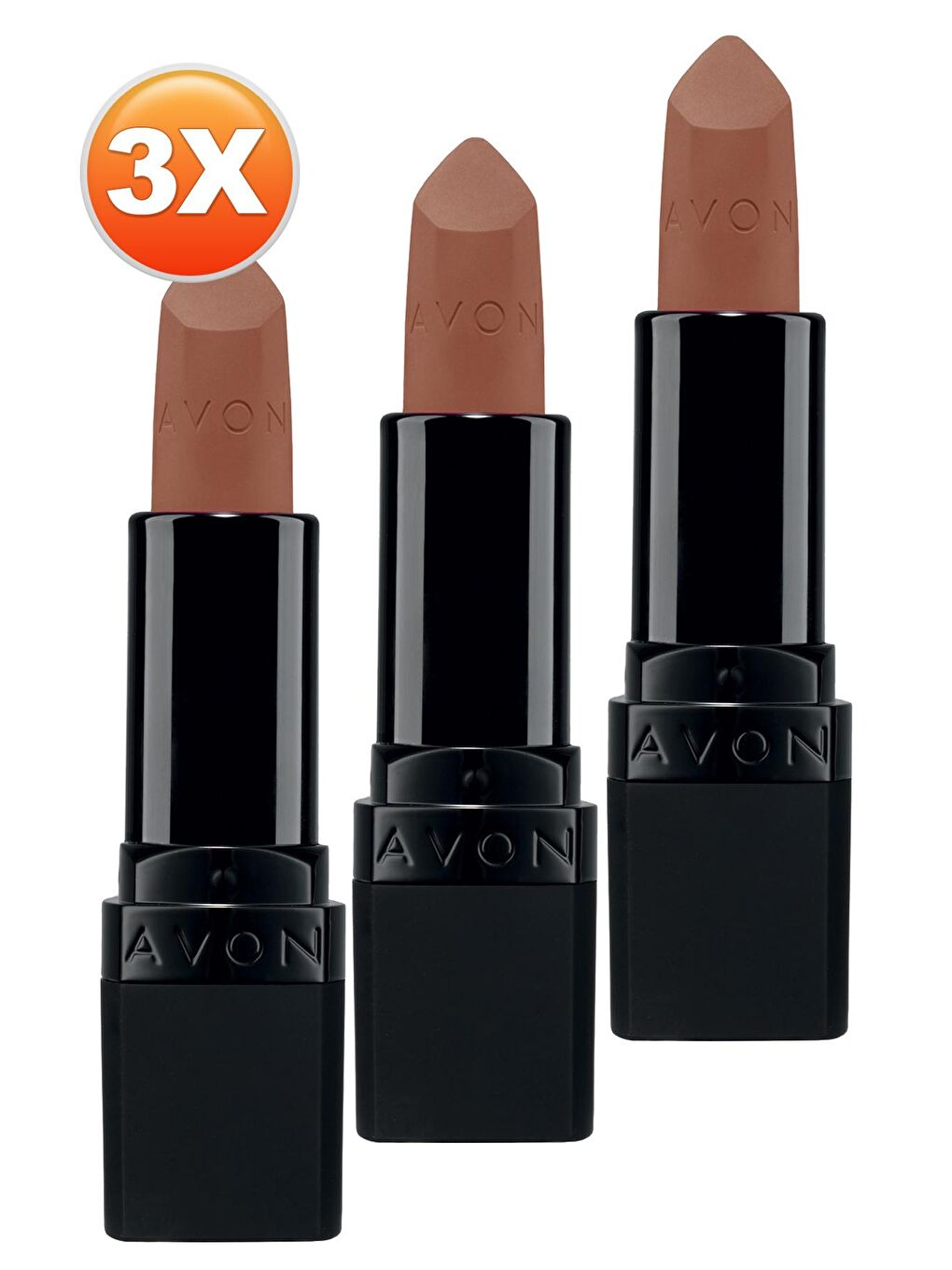 AVON Renksiz Ultra Mat Ruj Marvellous Mocha Üçlü Set - 1