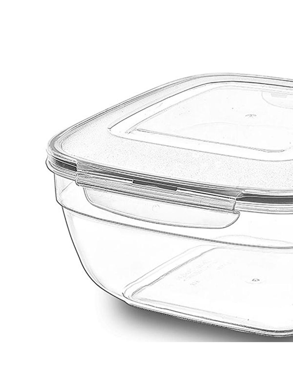 Renksiz Fresh Box Kare Saklama Kabı - 1700 ml-1