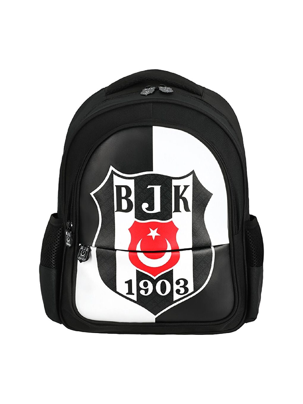 3 Bölmeli BJK 1903 Logo Baskılı Suni Deri Okul Sırt Çantası Siyah (25360)