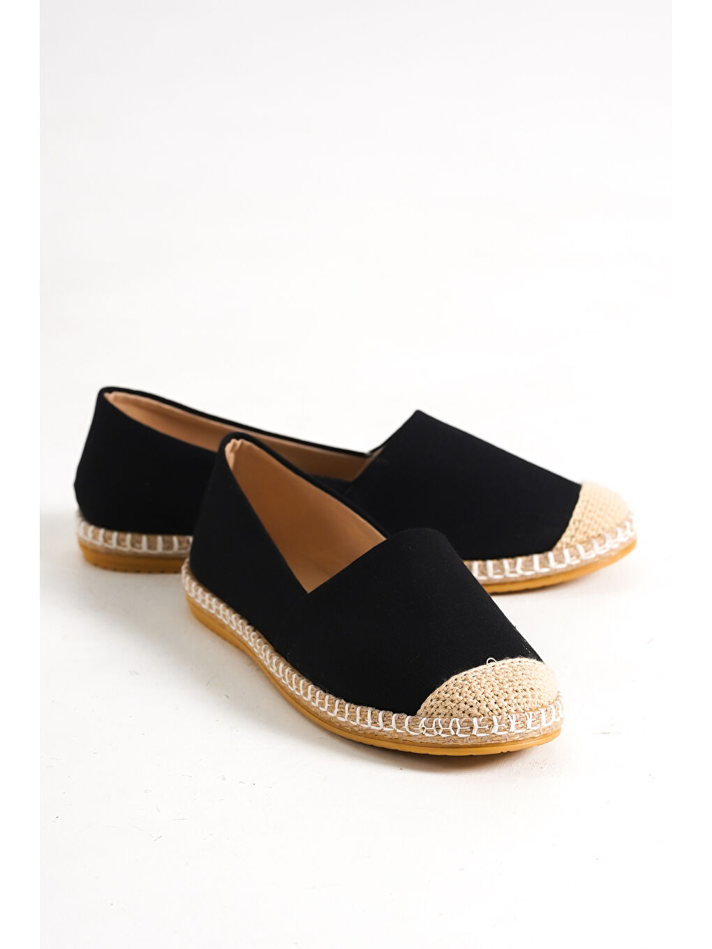 Capone Outfitters Siyah Pasarella Keten Kadın Espadril - 4