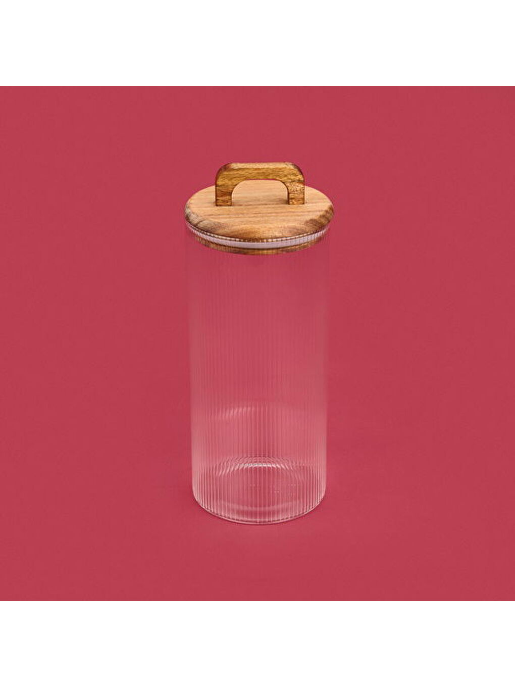 Akasya Kapaklı Cam Erzak Kabı - Kahverengi / Şeffaf - 1500 ml-3