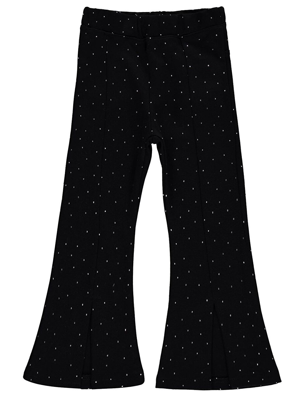 Girls Taşlı Yırtmaçlı 6-9 Yaş Tayt - Siyah