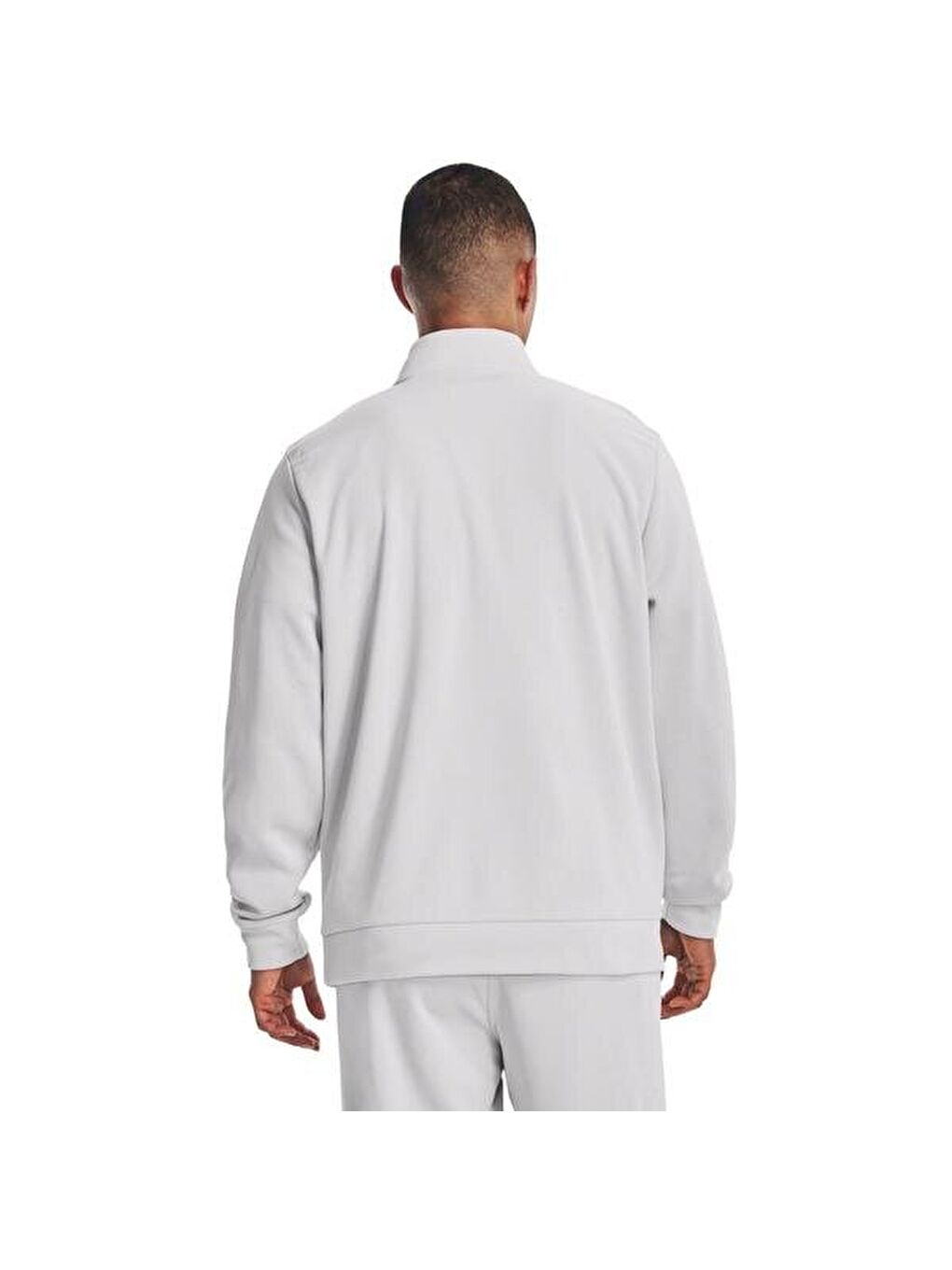 Fleece Erkek Gri Dik Yaka Sweatshirt-3