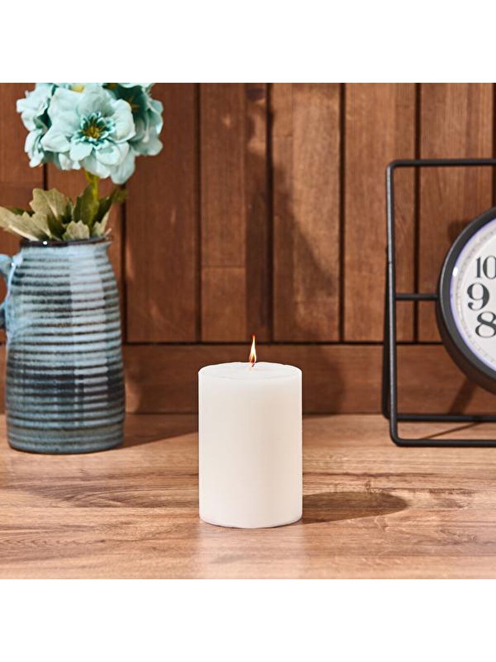 Soft White Orta Baton Mum - Beyaz - 7x10 cm