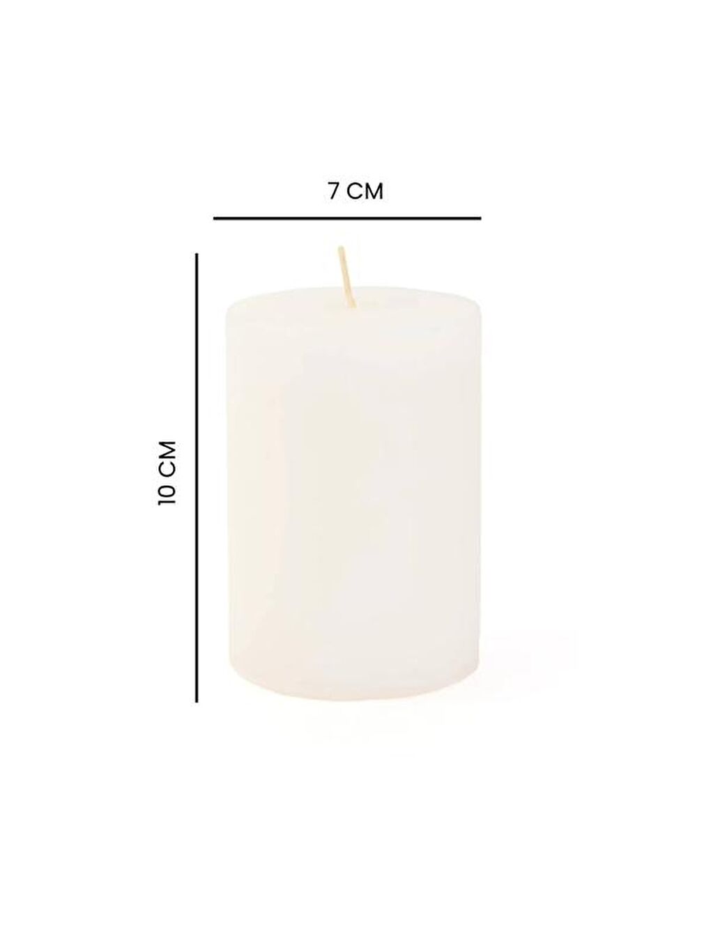 Soft White Orta Baton Mum - Beyaz - 7x10 cm-4