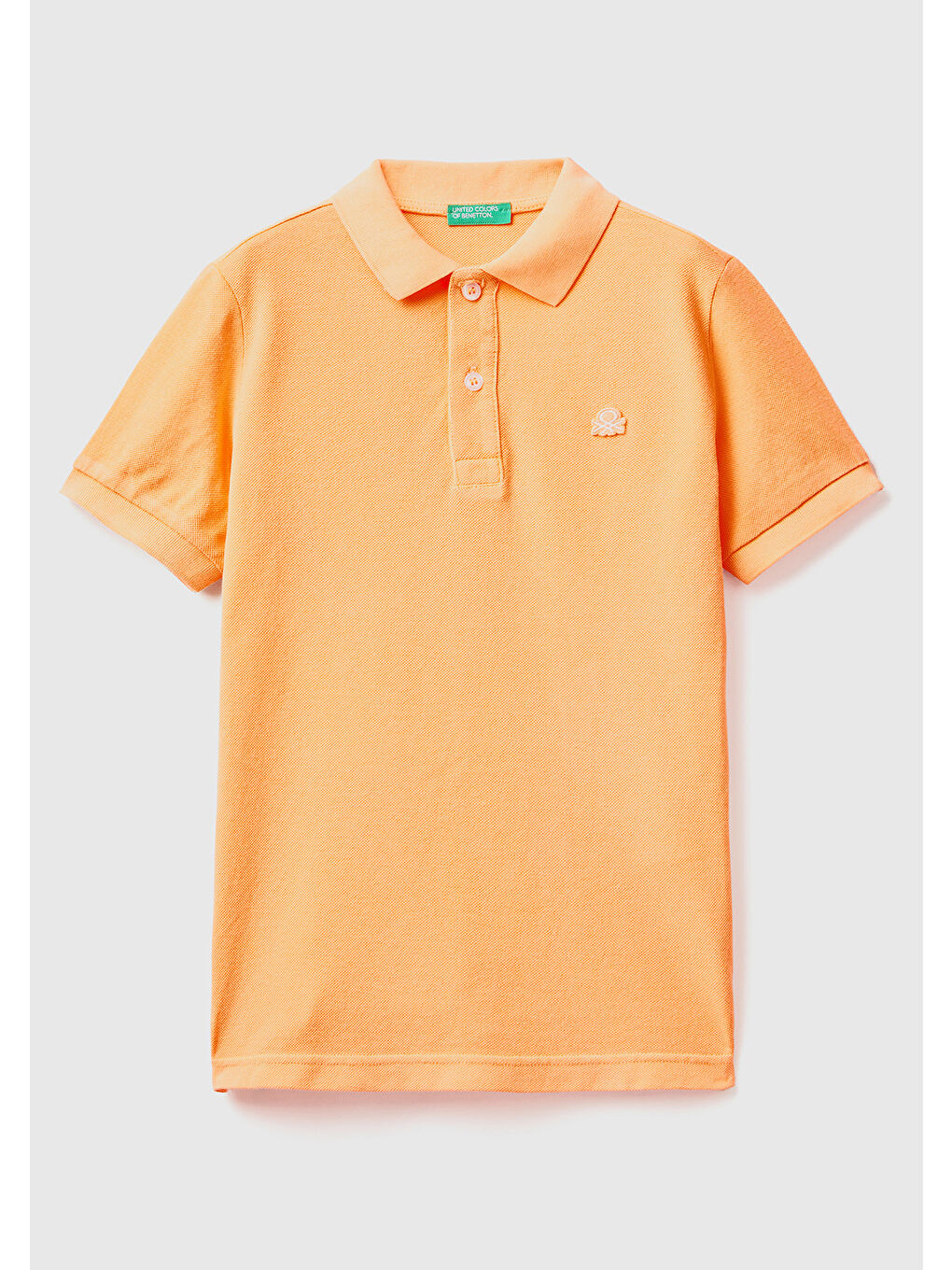 United Colors Of Benetton Turuncu Erkek Çocuk Turuncu Logolu Neon Pike Polo T-Shirt