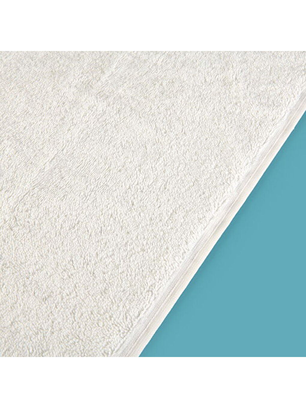 Lila Soft Piene Yüz Havlusu - Ekru / Yeşil - 50x90 cm-3