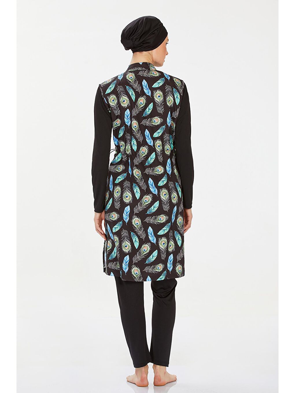 Tam Kapalı Tesettür Mayo Ahvı 9267 Siyah-4