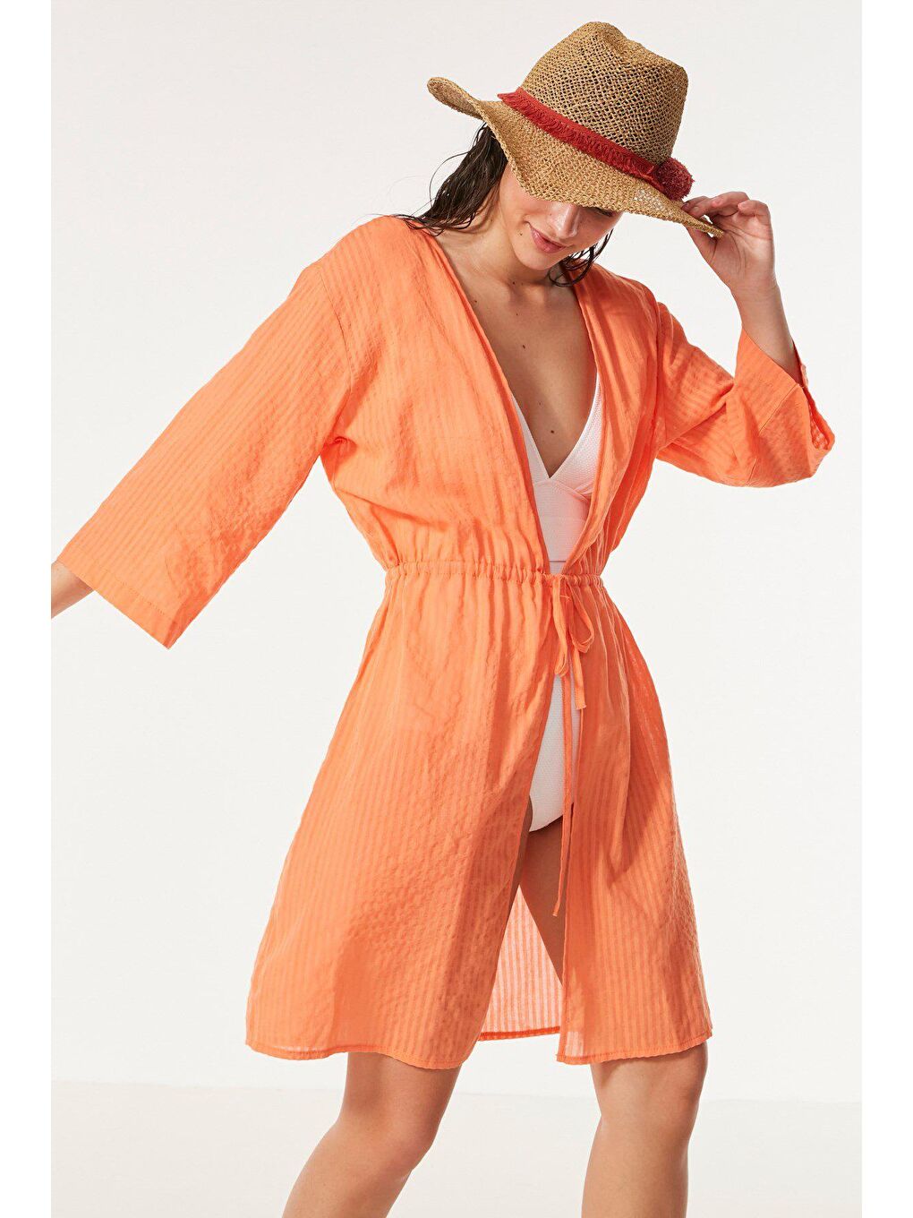 Pareo Plaj Elbisesi 22224 Turuncu-1