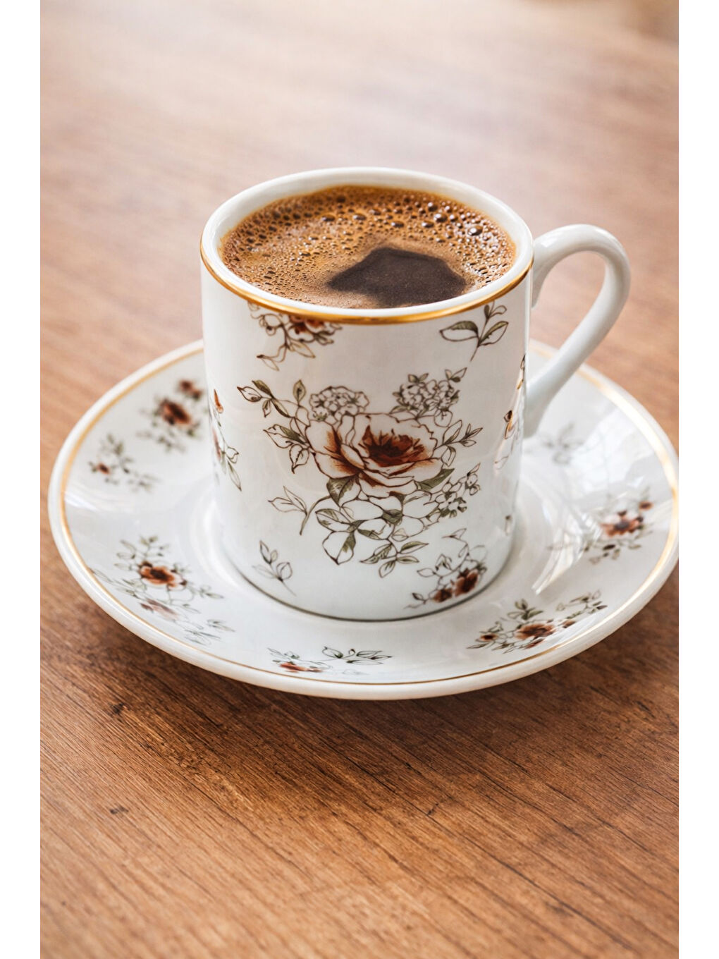 Beyaz Sd-210-6 Altın Yaldızlı Porselen 6 Kişilik Fincan Takımı-100 ml-2