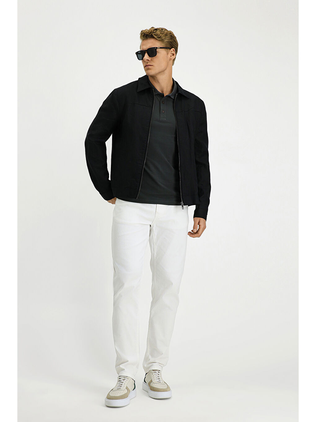 Siyah Mevsimlik Keten Mont-1