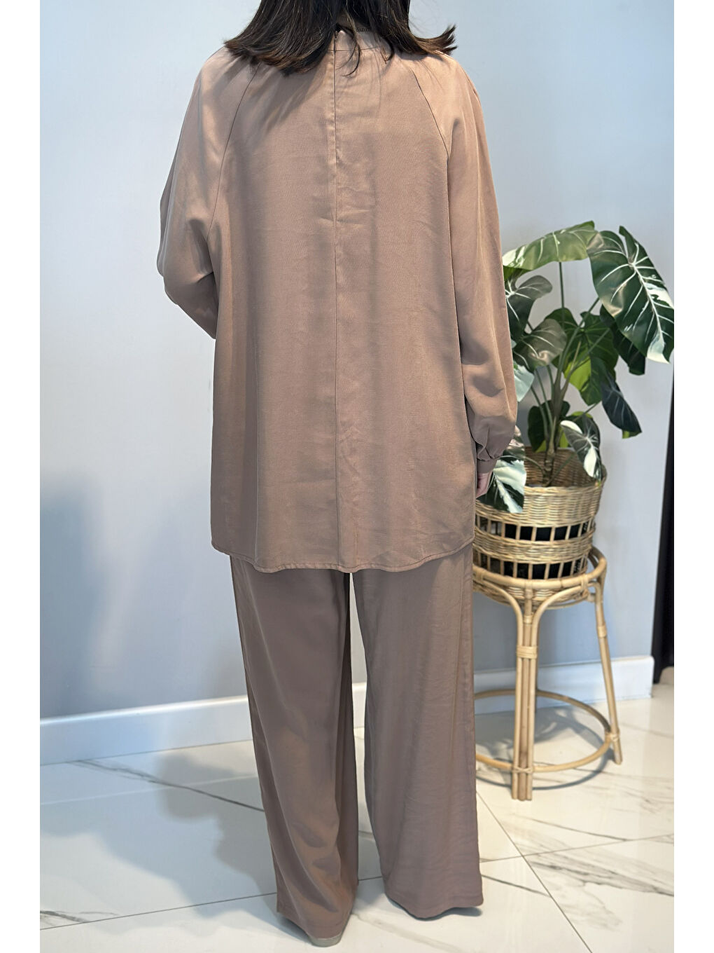 Kahverengi Cookıe Pantolonlu Takım 6907 Camel-2