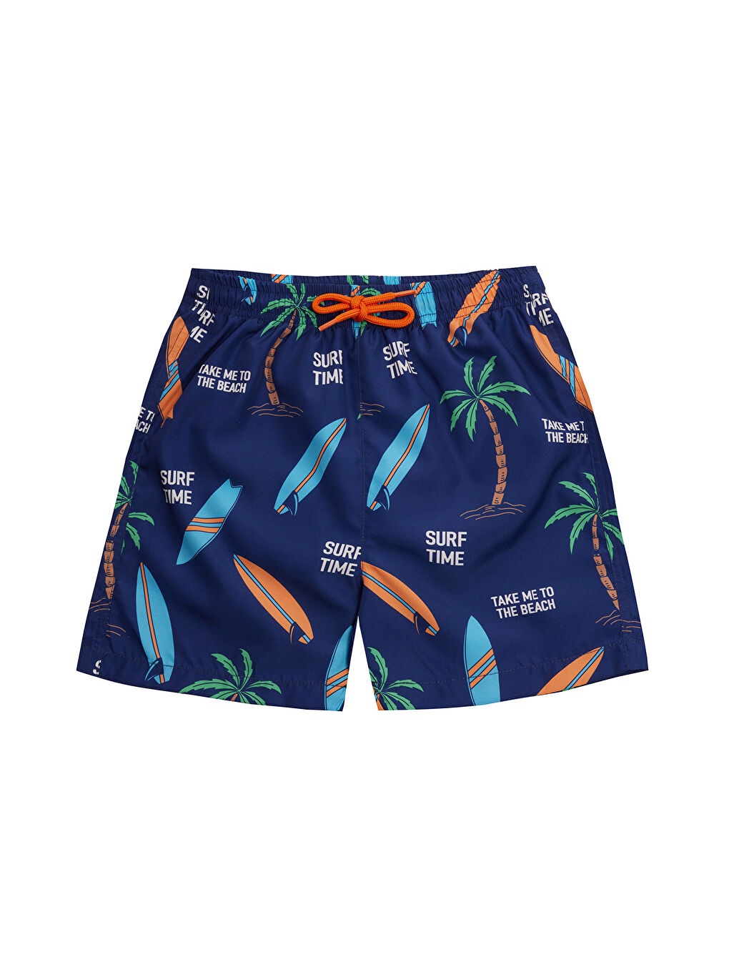 UV Korumalı Erkek Çocuk Deniz Havuz Şortu 5252 Palmiye Lacivert01