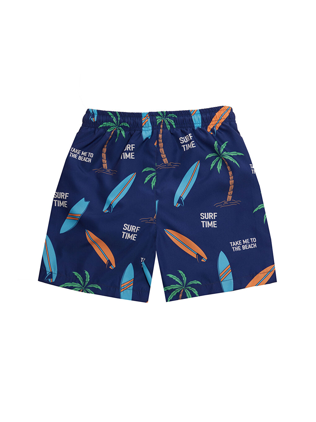 UV Korumalı Erkek Çocuk Deniz Havuz Şortu 5252 Palmiye Lacivert01-1