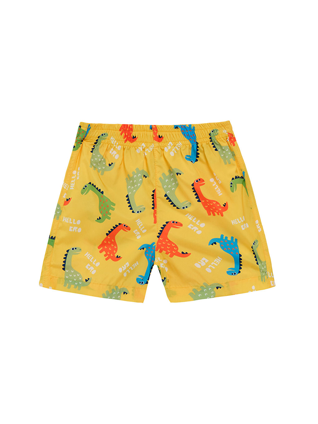 UV Korumalı Erkek Bebek Deniz Şortu Havuz Şortu 5121 Dinozor Sarı-1