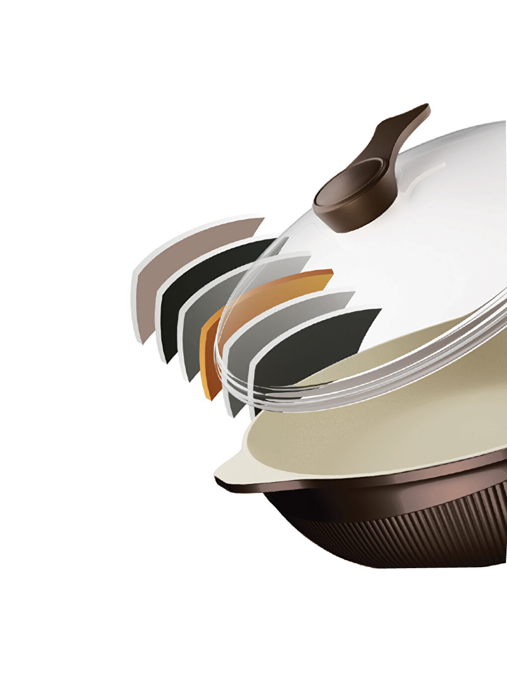 Karışık ProSteam 6 Katmanlı Granit Tava 26 Cm - AirFrey Yanmaz Yapışmaz Tava-1