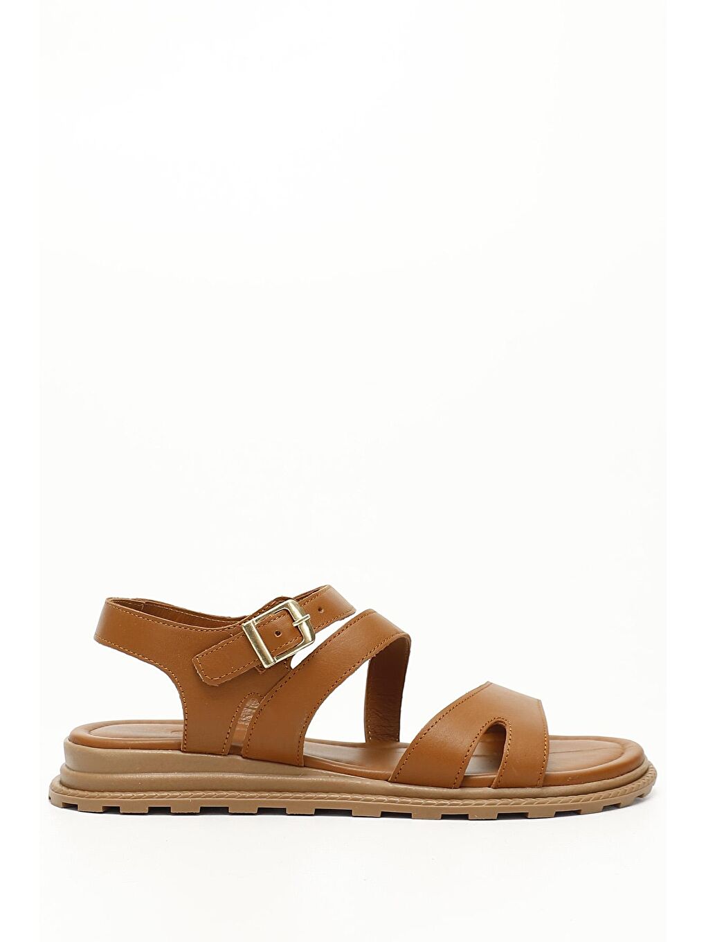 Kahverengi TABA-KAHVERENGİ  Hakiki Deri Dolgu Taban Kadın Sandalet 45271