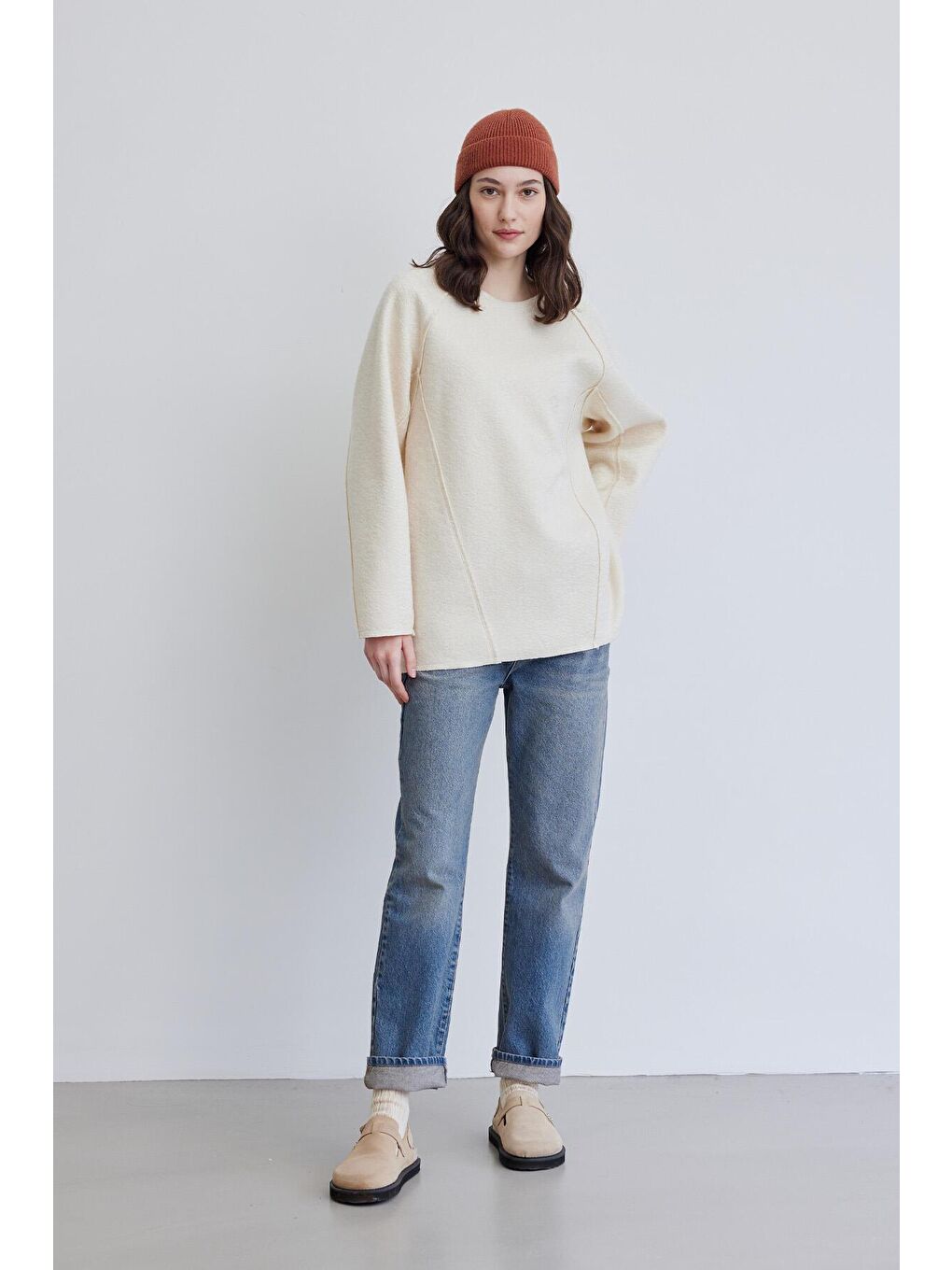 Tilda Kaşe Sweatshırt Ekru