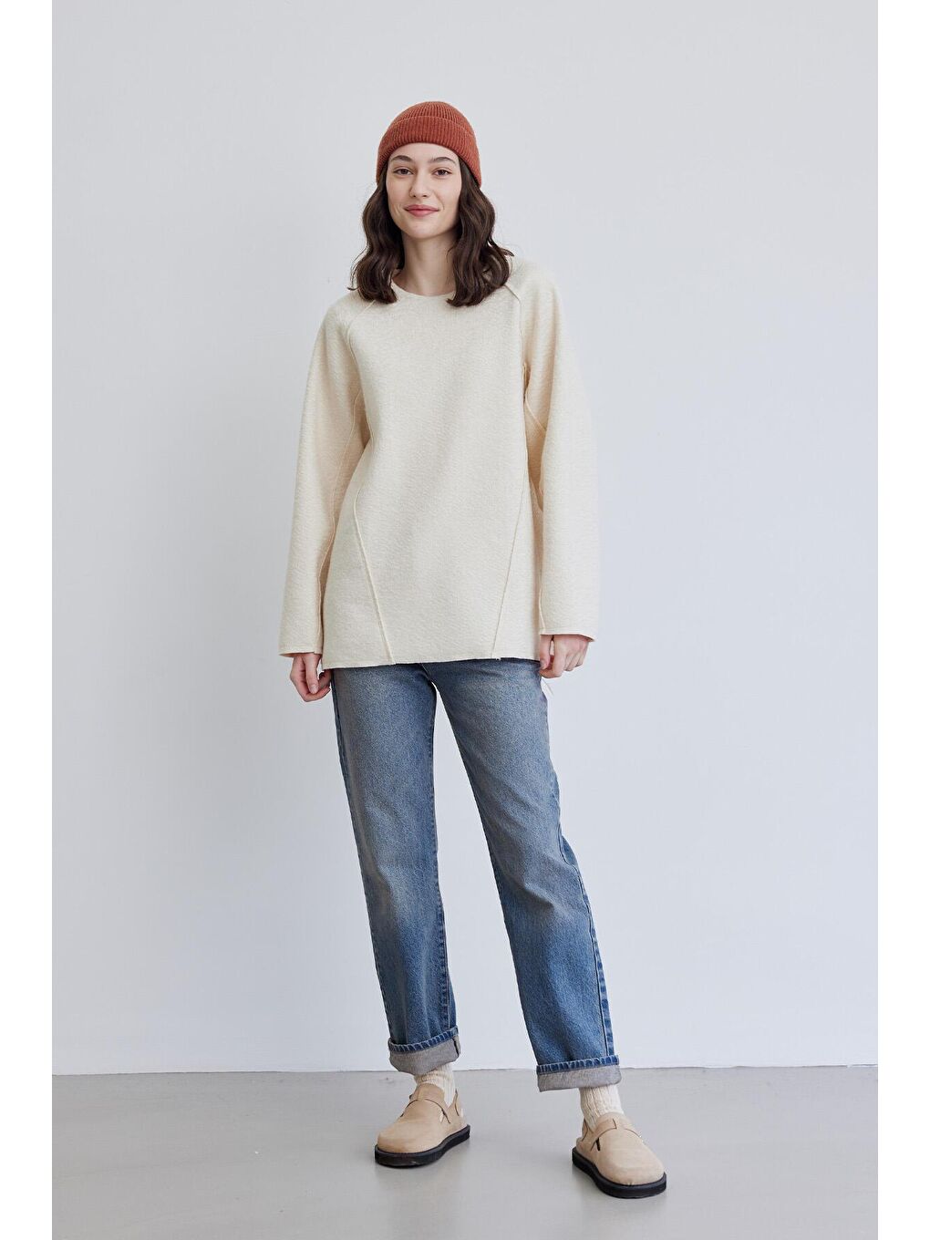 Tilda Kaşe Sweatshırt Ekru-1