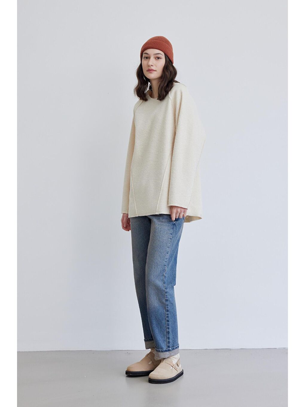 Tilda Kaşe Sweatshırt Ekru-3