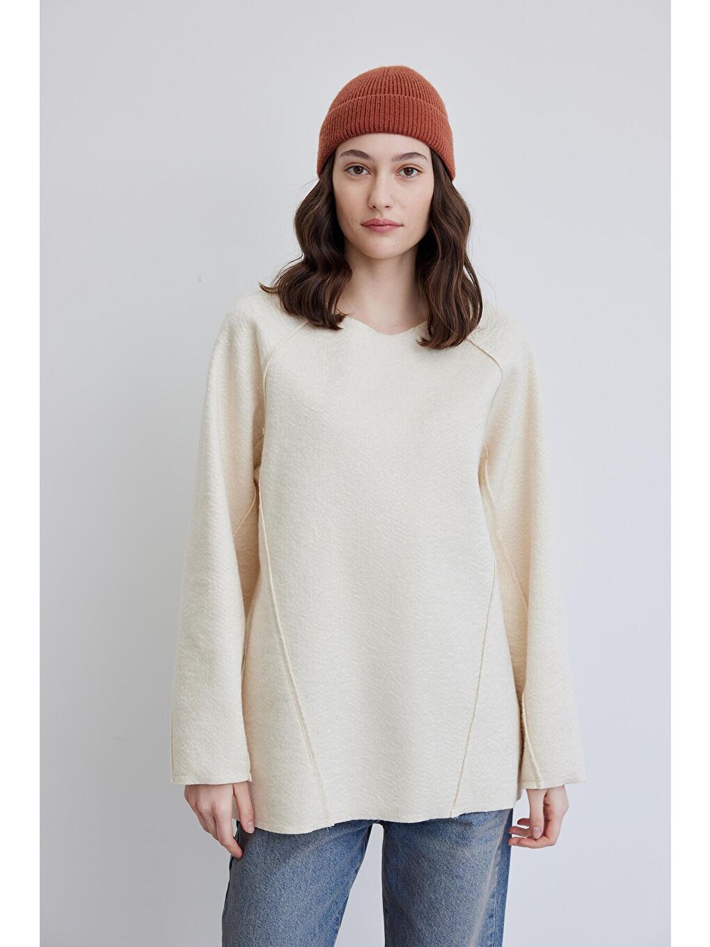 Tilda Kaşe Sweatshırt Ekru-4