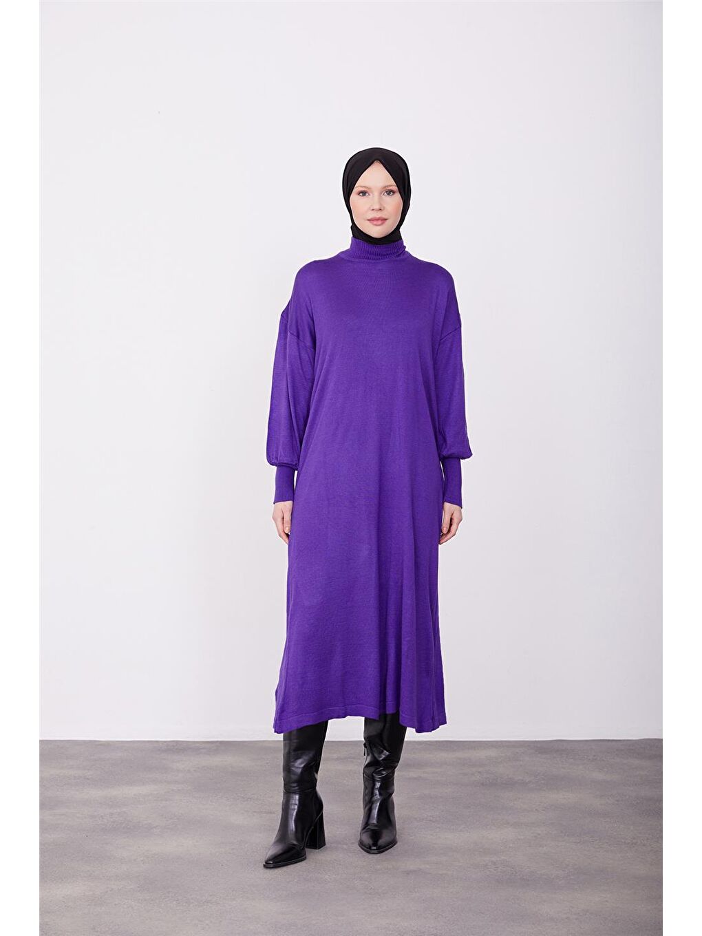 ARMİNE Mor Tunik Elbise 23Kd4249 - 1