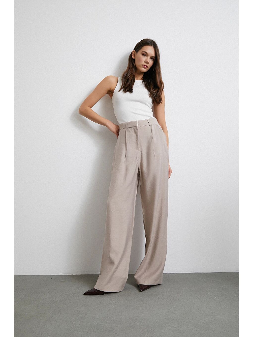 Modal Palazzo Pantolon Bej