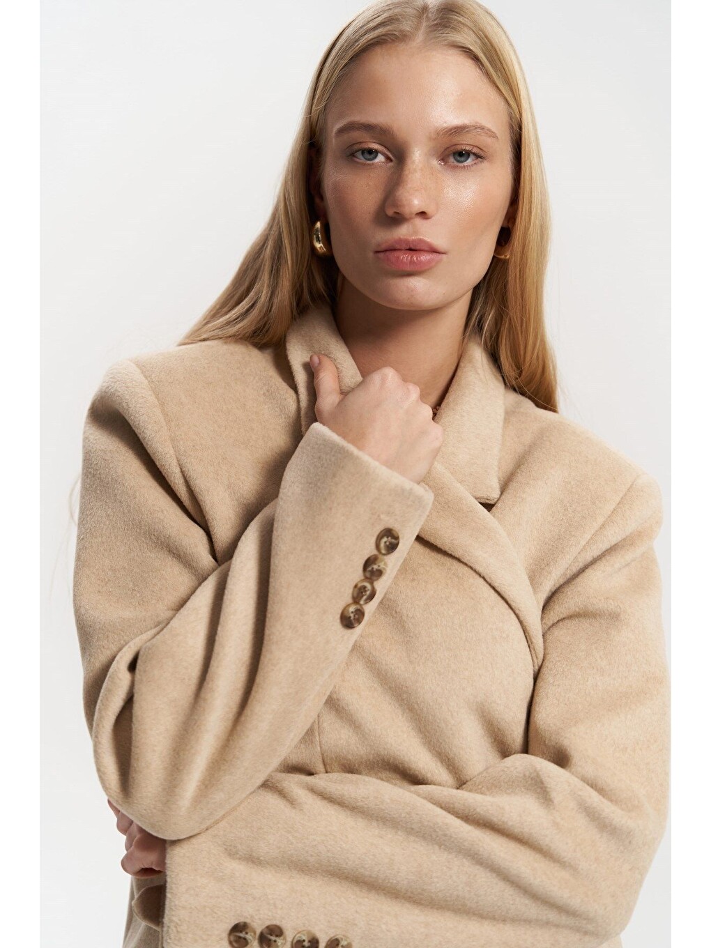 Kahverengi Howell Camel Blazer Ceket-6