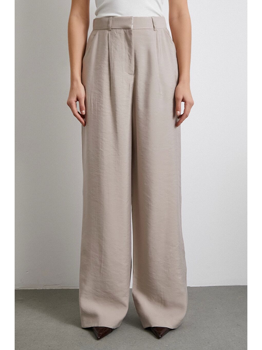 Modal Palazzo Pantolon Bej-3