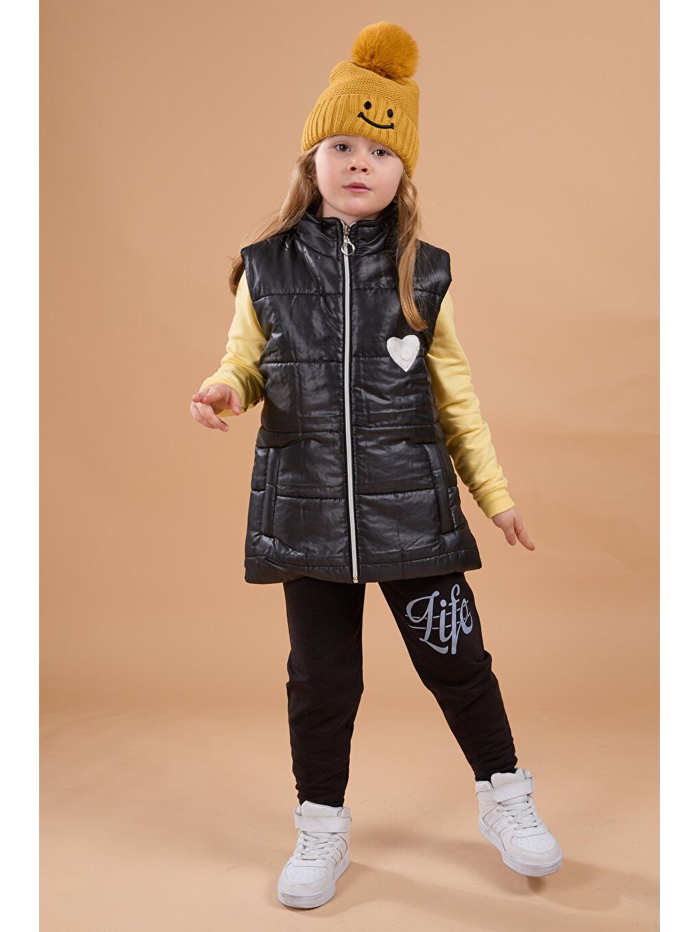 Kız Çocuk Siyah Şişme Yelek - 23858