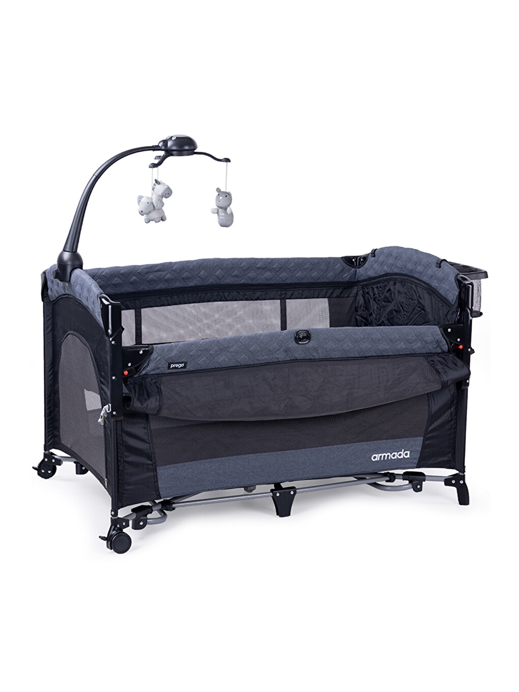 Armada 70x120 Cm Oyun Parkı Beşik Ve Park Yatak - Sallanabilir Ara Katlı Lüks Bebek Yatağı-1